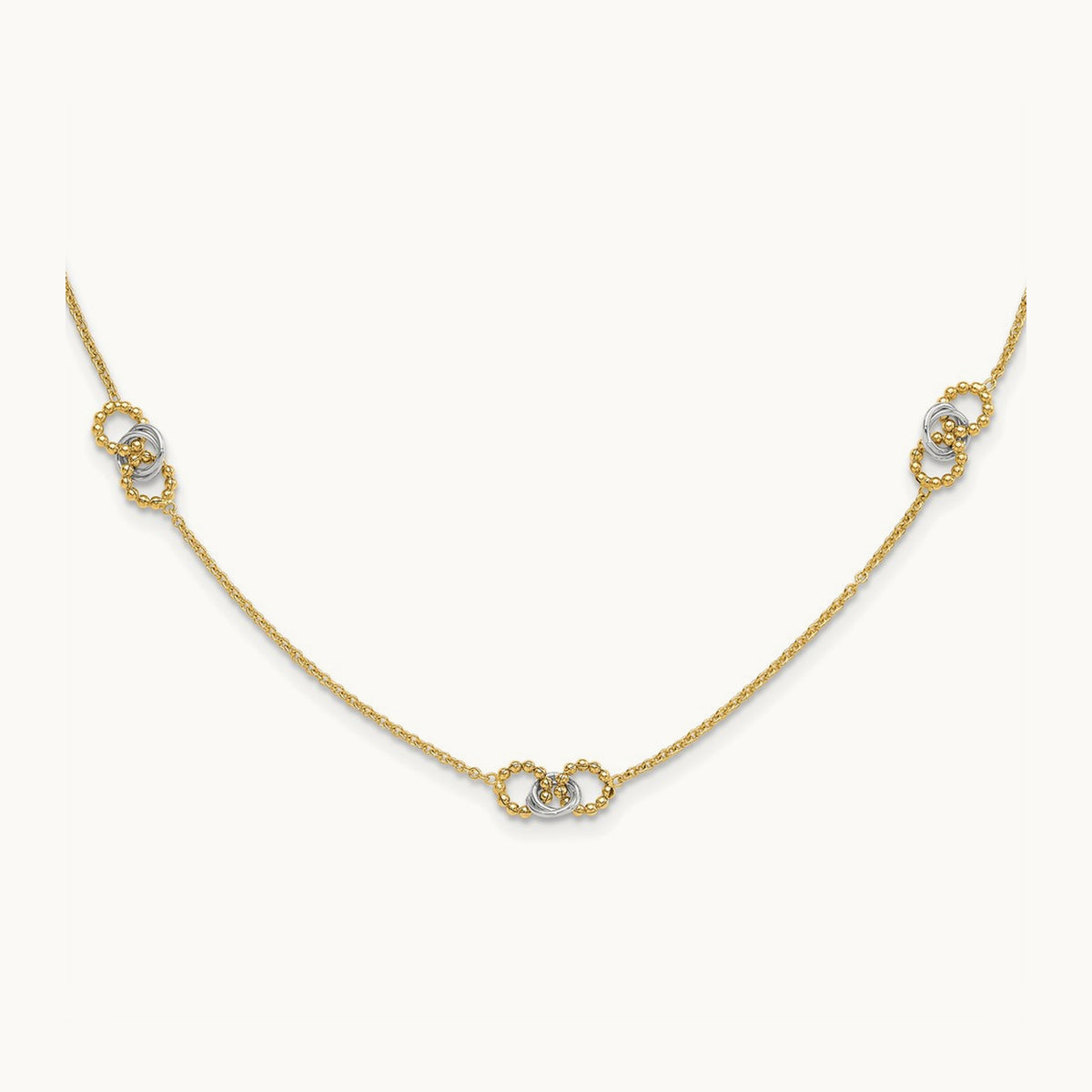 16in w/2in ext. Necklace, 14K Two-tone