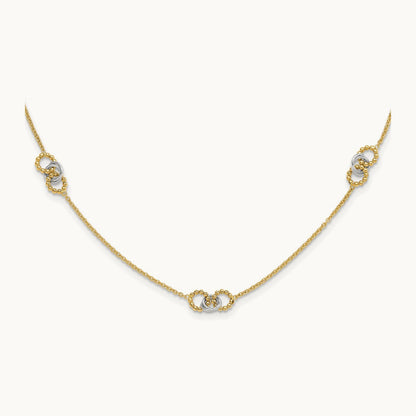 16in w/2in ext. Necklace, 14K Two-tone