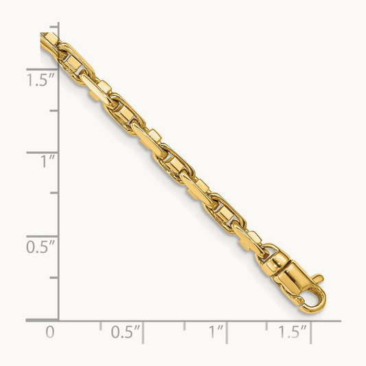 Polished Fancy Link Chain, 3.8mm, 14K