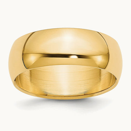 Half Round Band — 14K Yellow Gold
