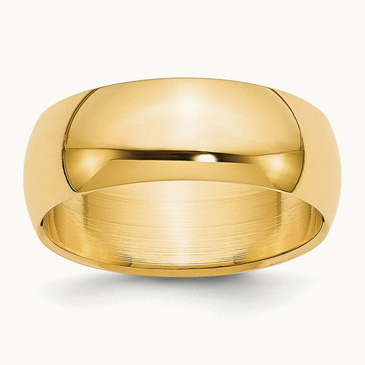 Half Round Band — 14K Yellow Gold