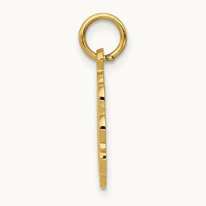 RN Registered Nurse Disc Charm, 14K
