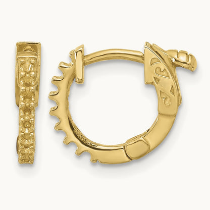 .24ct 16- Round Hoop w/ Safety Clasp Earring Mountings, 1.5mm, 14K