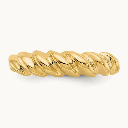 Polished Twisted Dome Ring, 14K