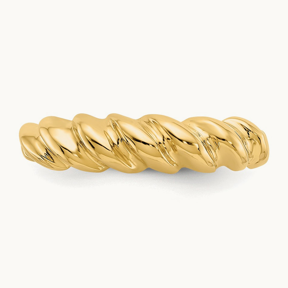 Polished Twisted Dome Ring, 14K