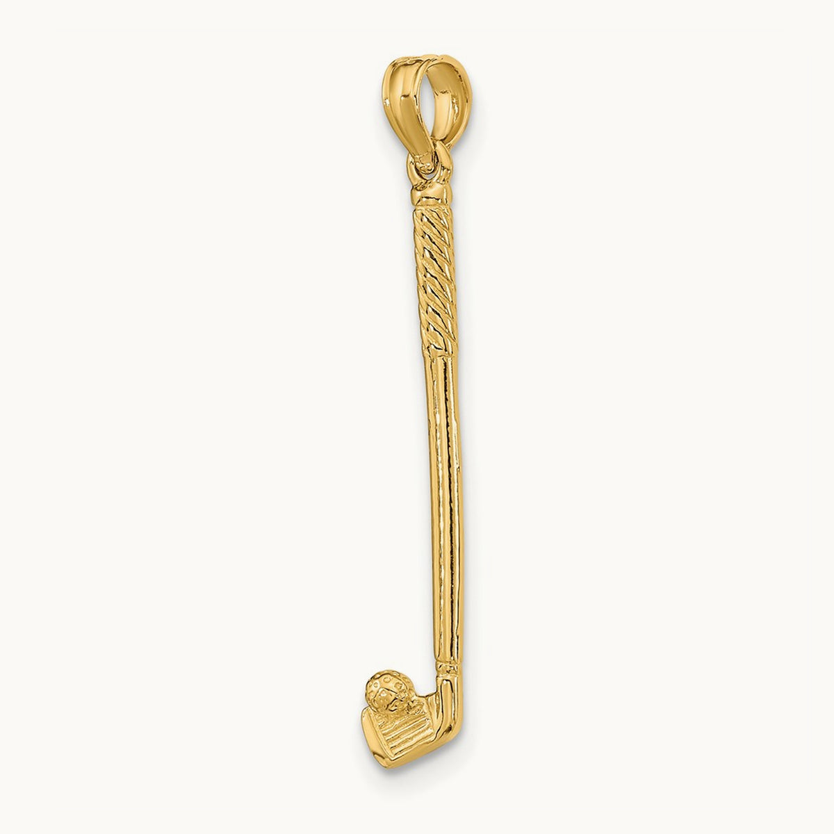 3-D Single Golf Club with Ball Charm, 14K