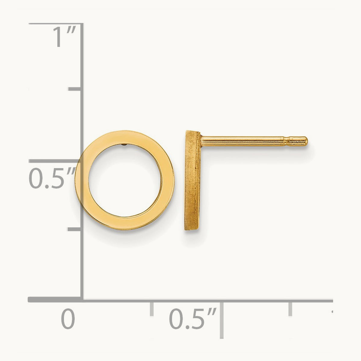 Open Circle Earrings — 14K Yellow Gold