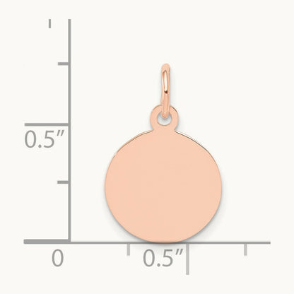 Plain .035 Gauge Circular Engraveable Disc Charm — 19mm