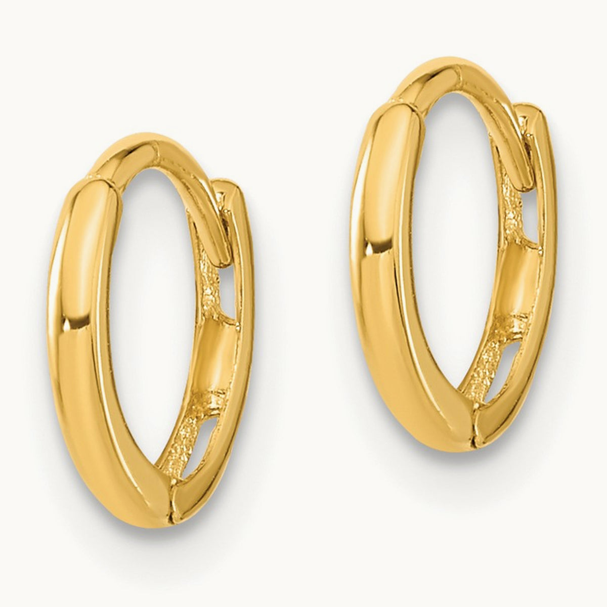 Madi K Polished Hinged Hoop Earrings, 14K