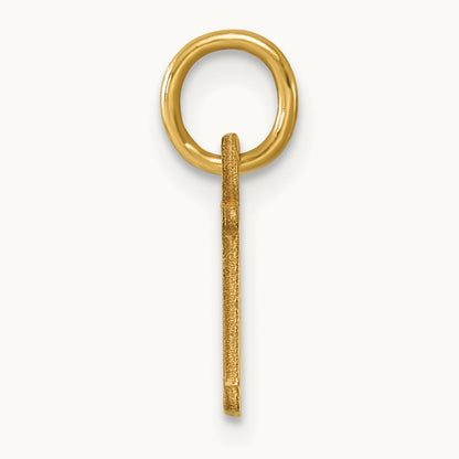 Cutout Letter E Initial Pendant, 14K Yellow Gold