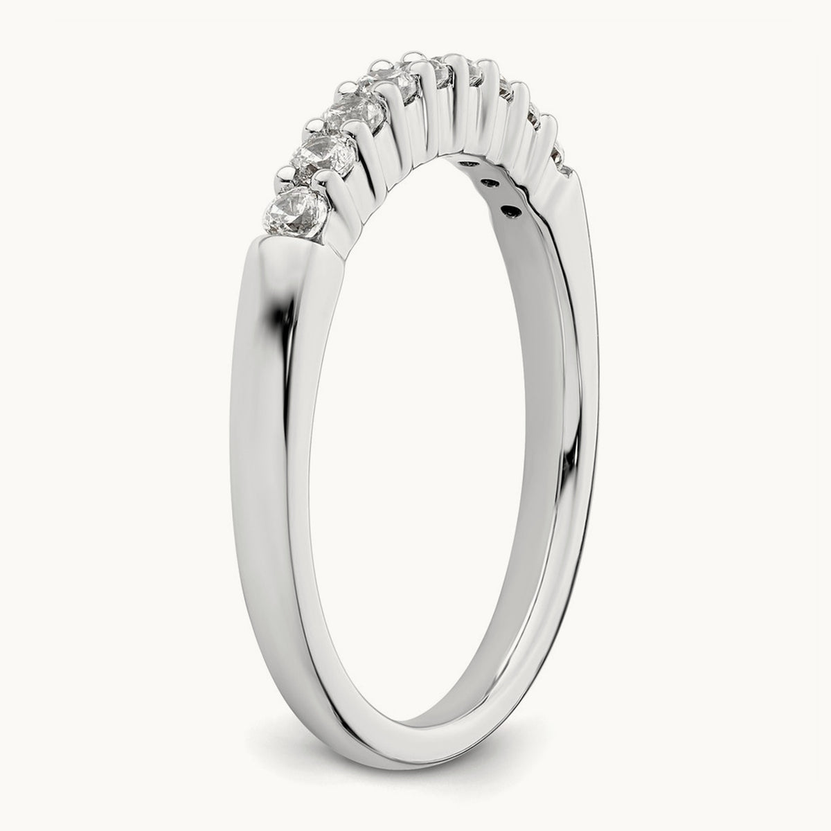 9-Stone Diamond Band, 14K White Gold