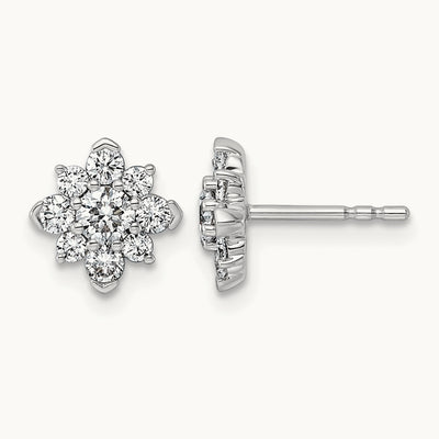 Post Floral Earrings, 0.75-2.50 ct tw Lab-Grown Diamond