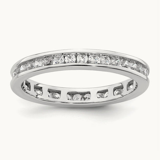 Polished 1/2ct Channel Set Diamond Eternity Band
