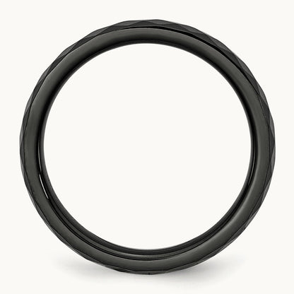 Faceted Polished Band — 4mm