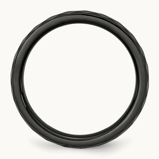 Faceted Polished Band — 4mm