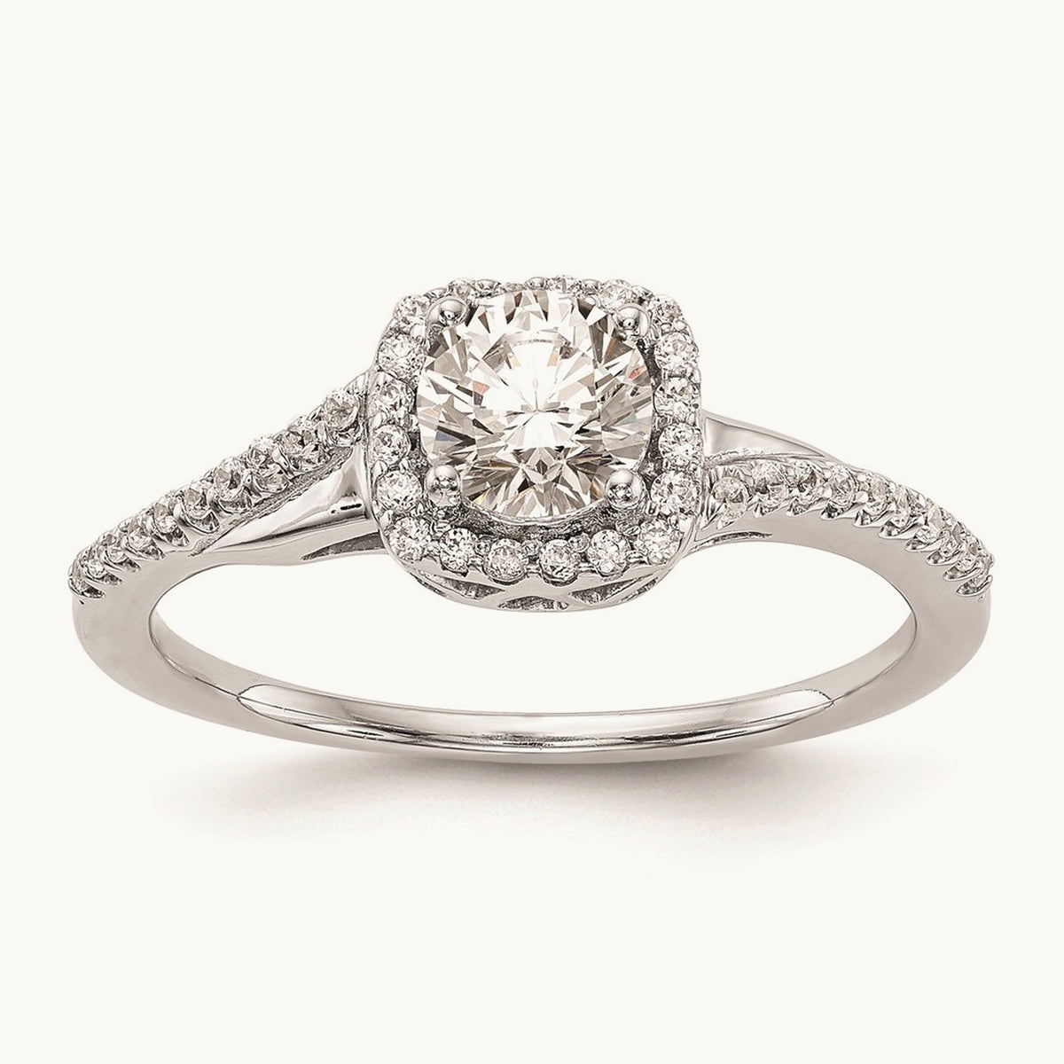 Round Halo Engagement Ring Mounting