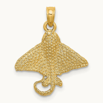 Textured Spotted Eagle Ray Charm — 21mm
