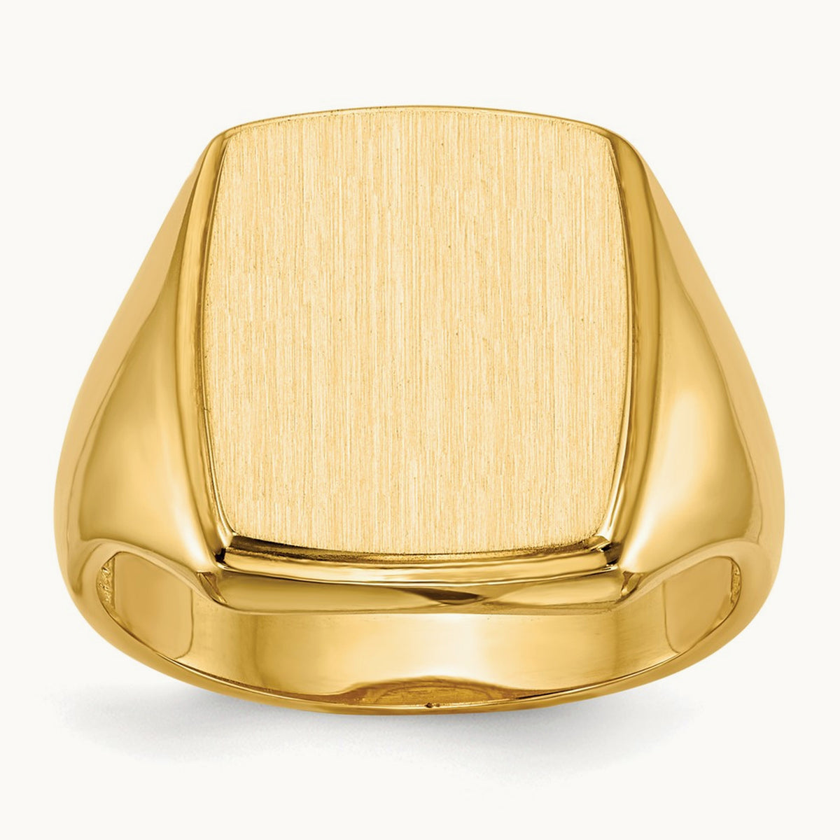 Open Back Mens Signet Ring — photo set