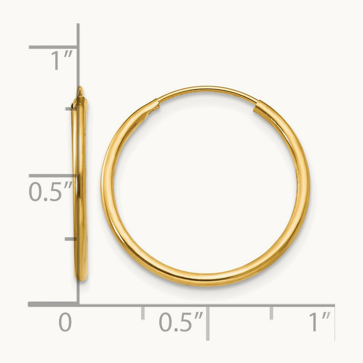 Madi K Endless Hoop Earrings, 14K