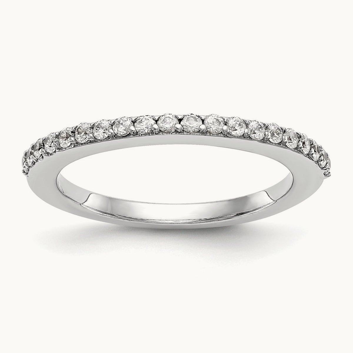 Diamond Wedding Band, 14K White Gold