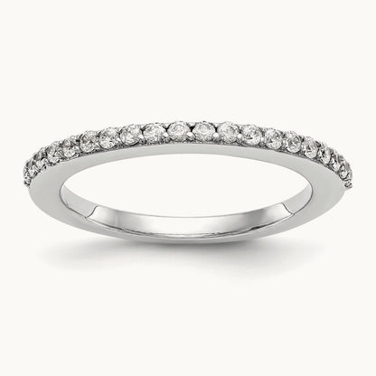 Diamond Wedding Band, 14K White Gold