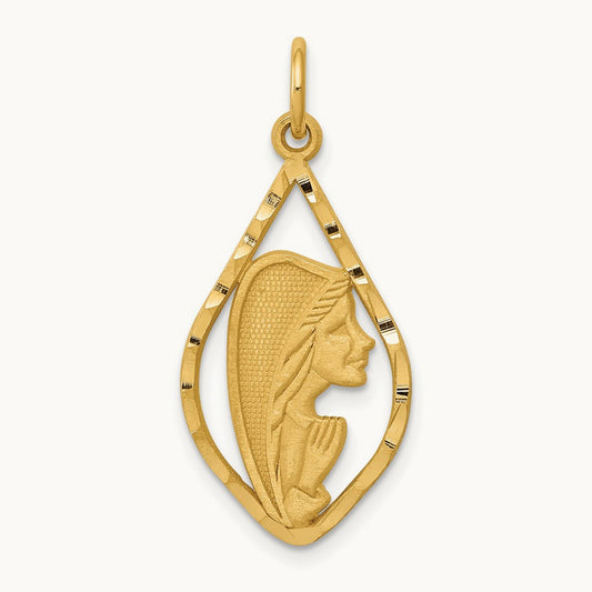 Blessed Mary Charm, 14K