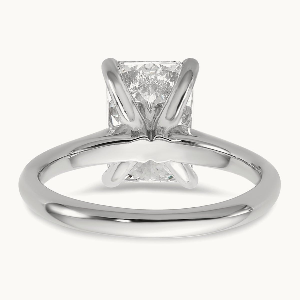 Radiant 8X Ring, 3.00 ct tw Lab-Grown Diamond — 14K White Gold