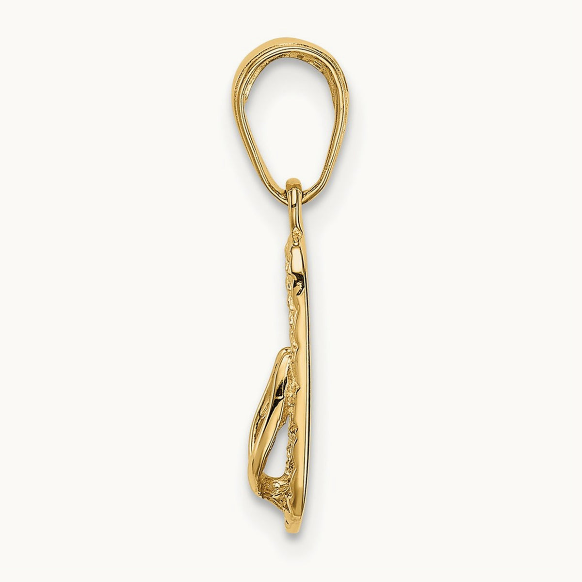 3D HAWAII Flip-Flop Pendant — 14K Yellow Gold