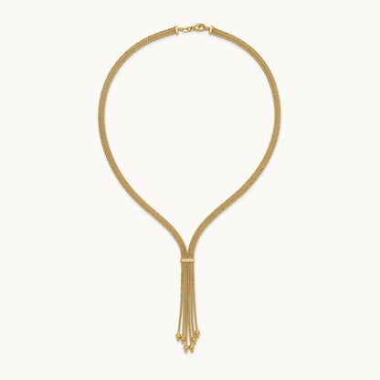 Polish/Texture/Dia-cut Fancy Drop Necklace, 14K — Leslie's