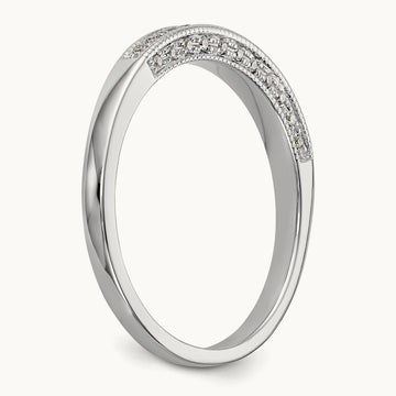 Diamond Wedding Band, 14K White Gold