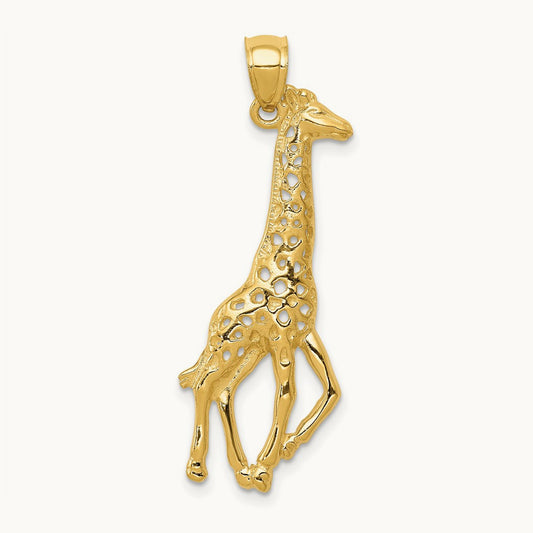 Giraffe Pendant, 14K