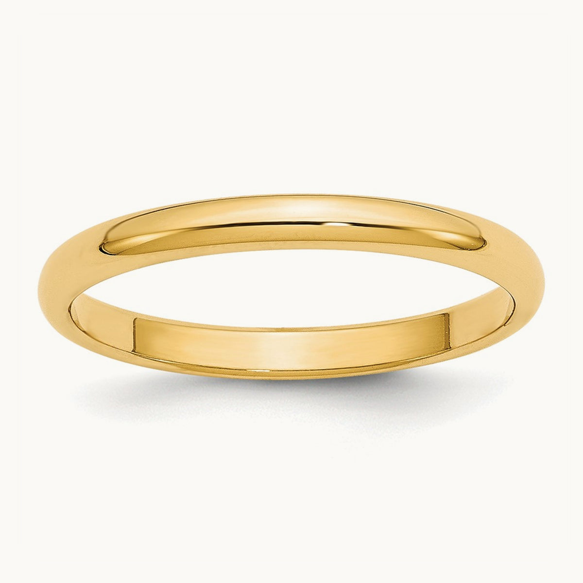 Half Round Band, 2.5mm, 10K Yellow Gold