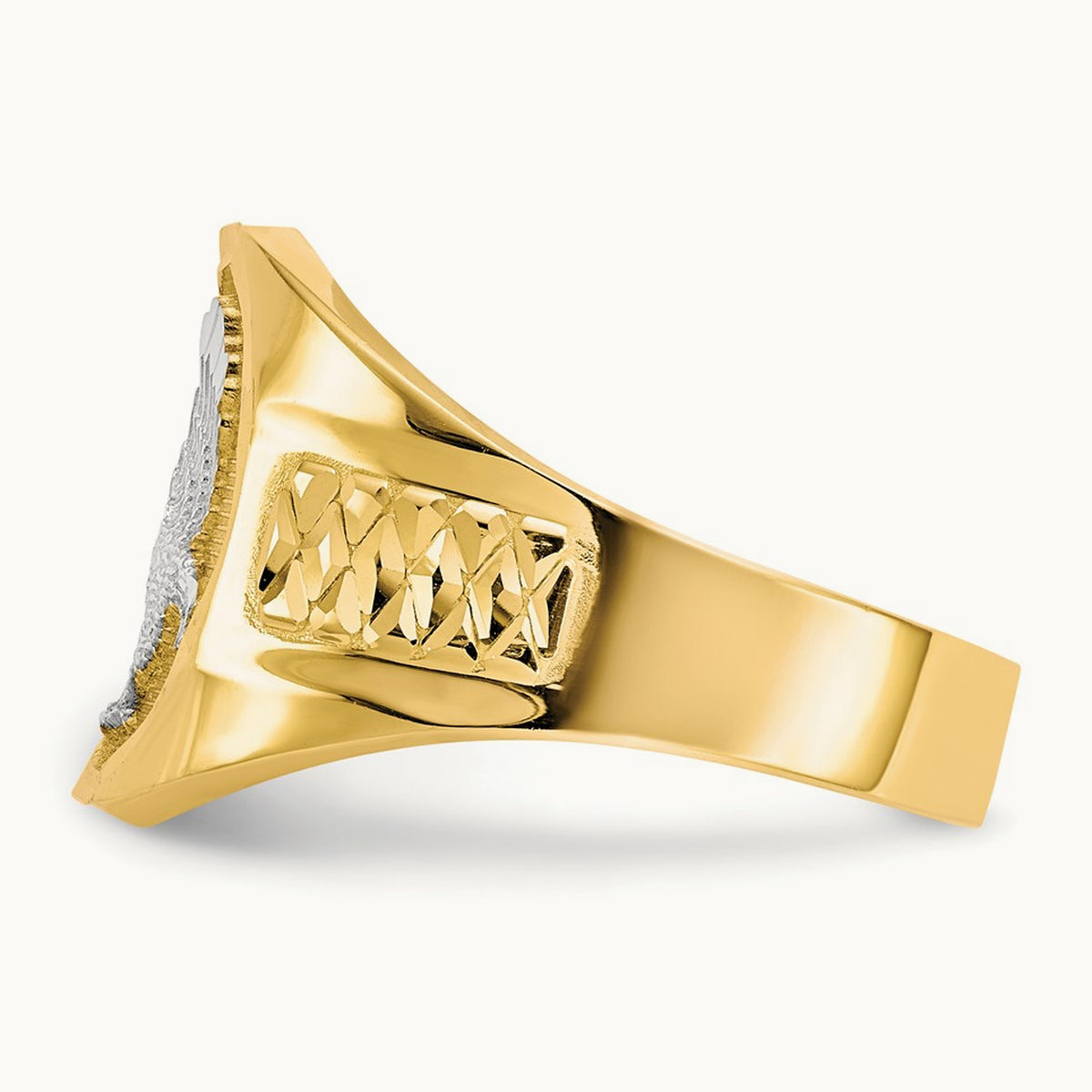 Men's Eagle Ring, 14K with Rhodium