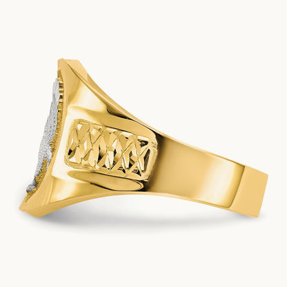 Men's Eagle Ring, 14K with Rhodium
