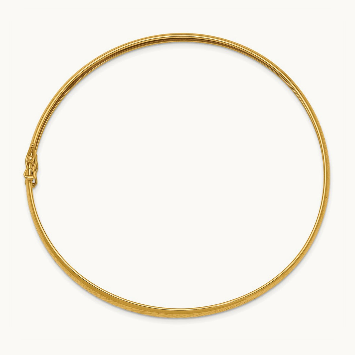 Polished Diamond-cut Flexible Bangle — 8.5mm