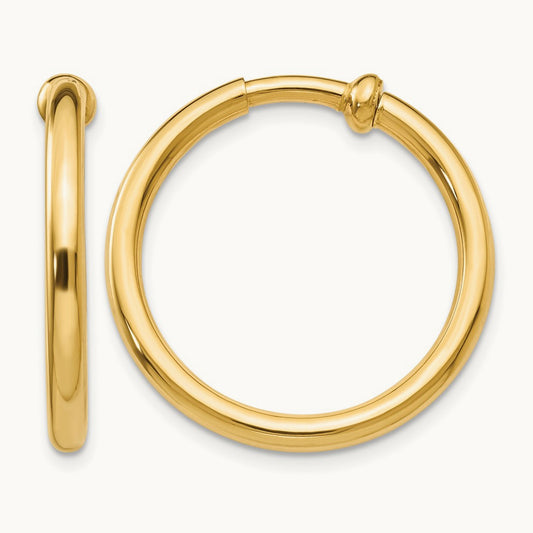Non-Pierced Hoops Earrings — 20mm