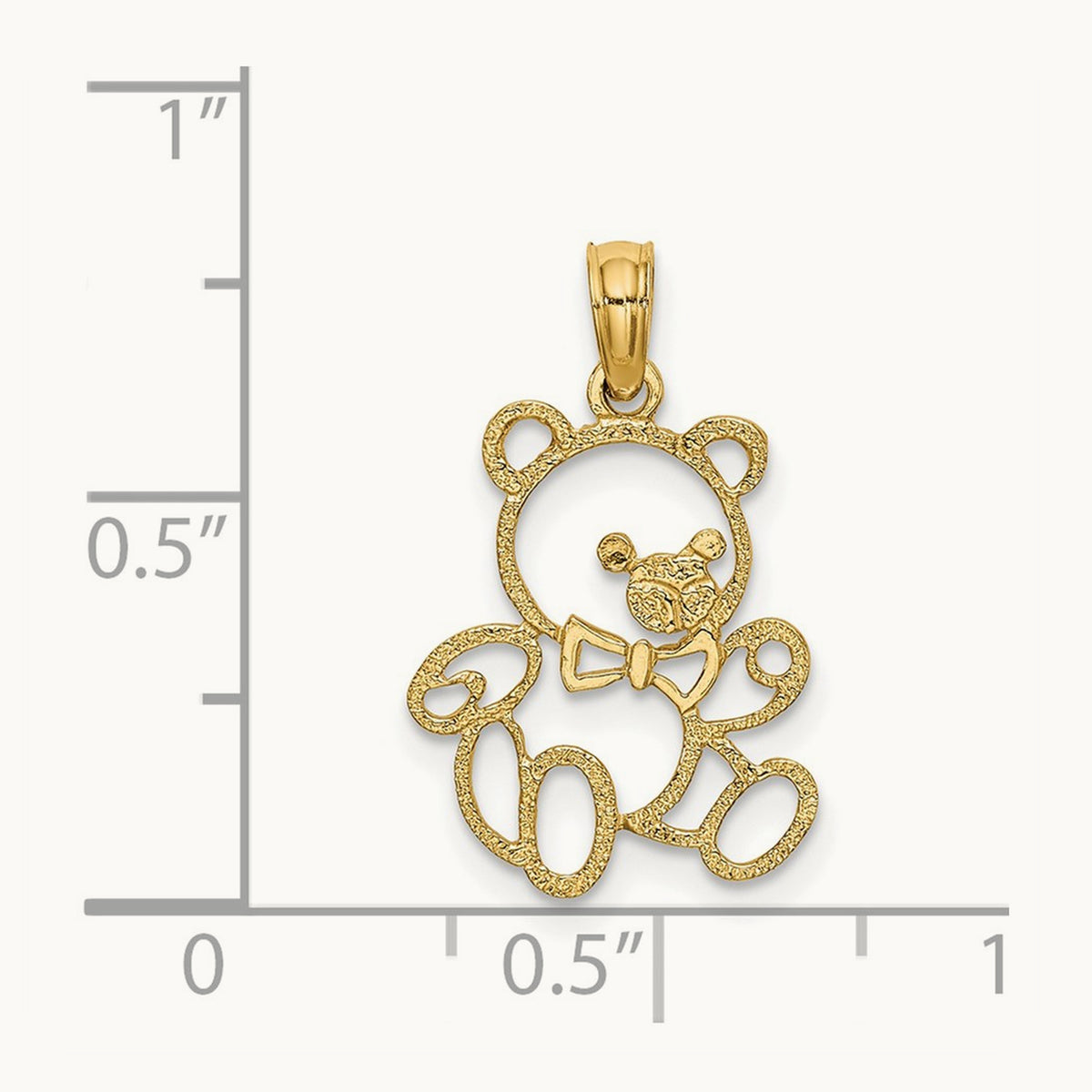 Cut out Teddy Bear Charm — 9.9mm