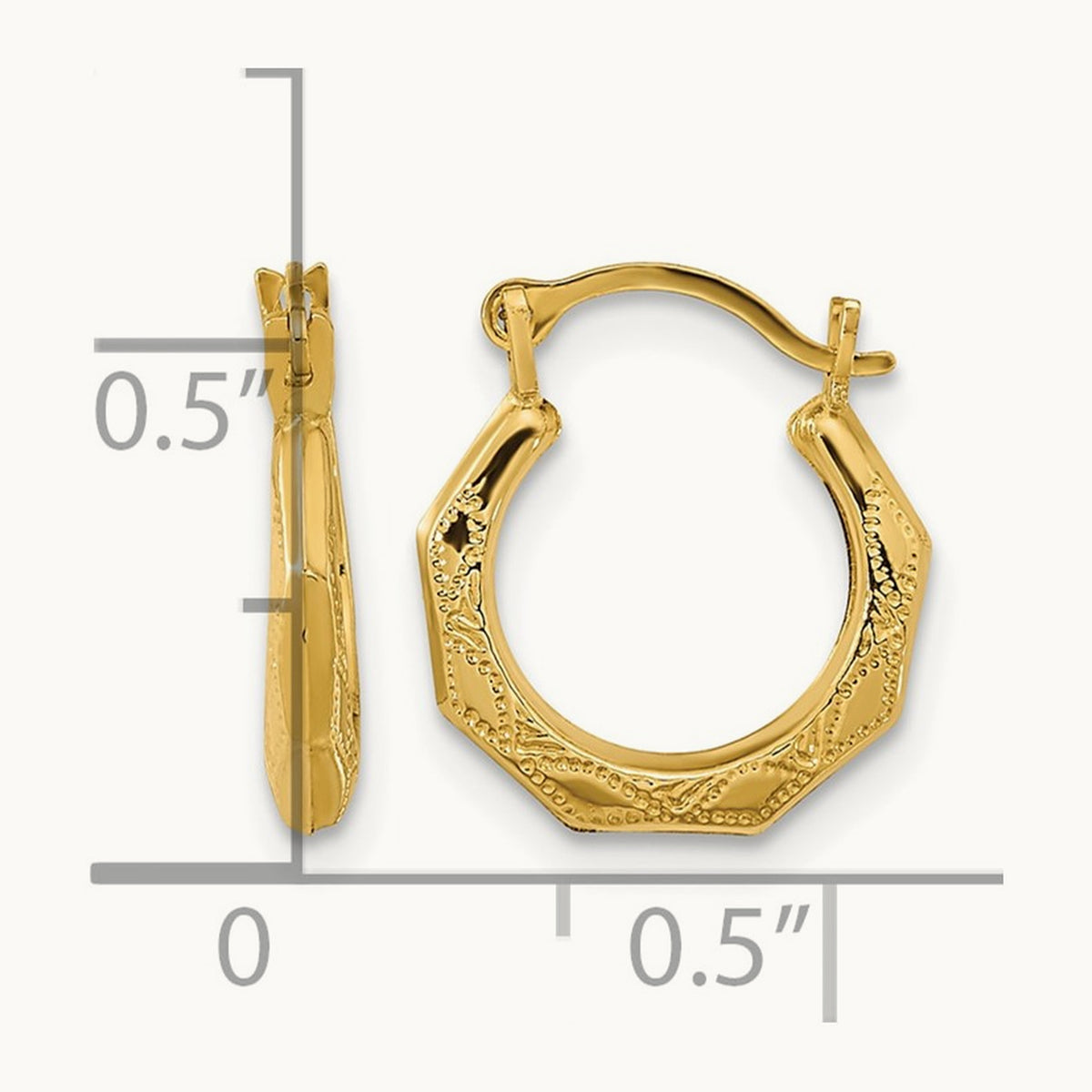 Madi K Hinged Earrings, 14K