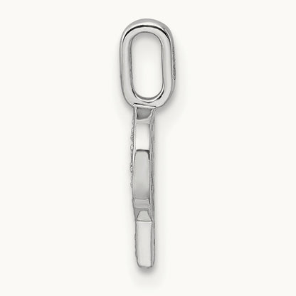 Diamond Letter P Initial Pendant, 14K White Gold