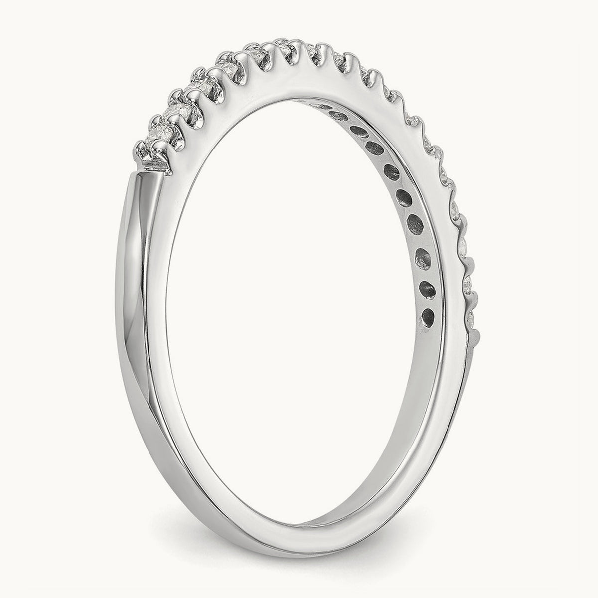 Diamond Wedding Band, 14K White Gold