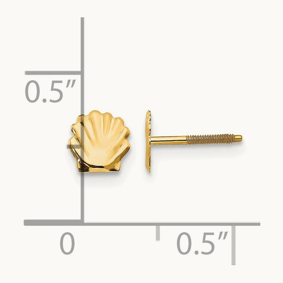 Shell Post Earrings — 5mm