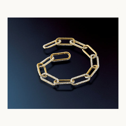 TO with Ext. Link Bracelet, 3.50-4.00 ct tw Lab-Grown Diamond — 14K Yellow Gold