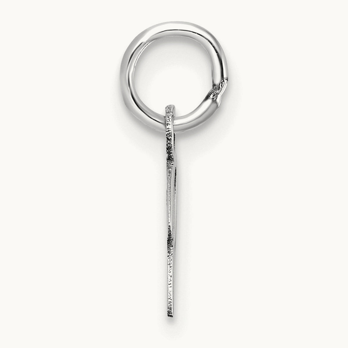 Uppercase Initial Charm — 14K White Gold, P