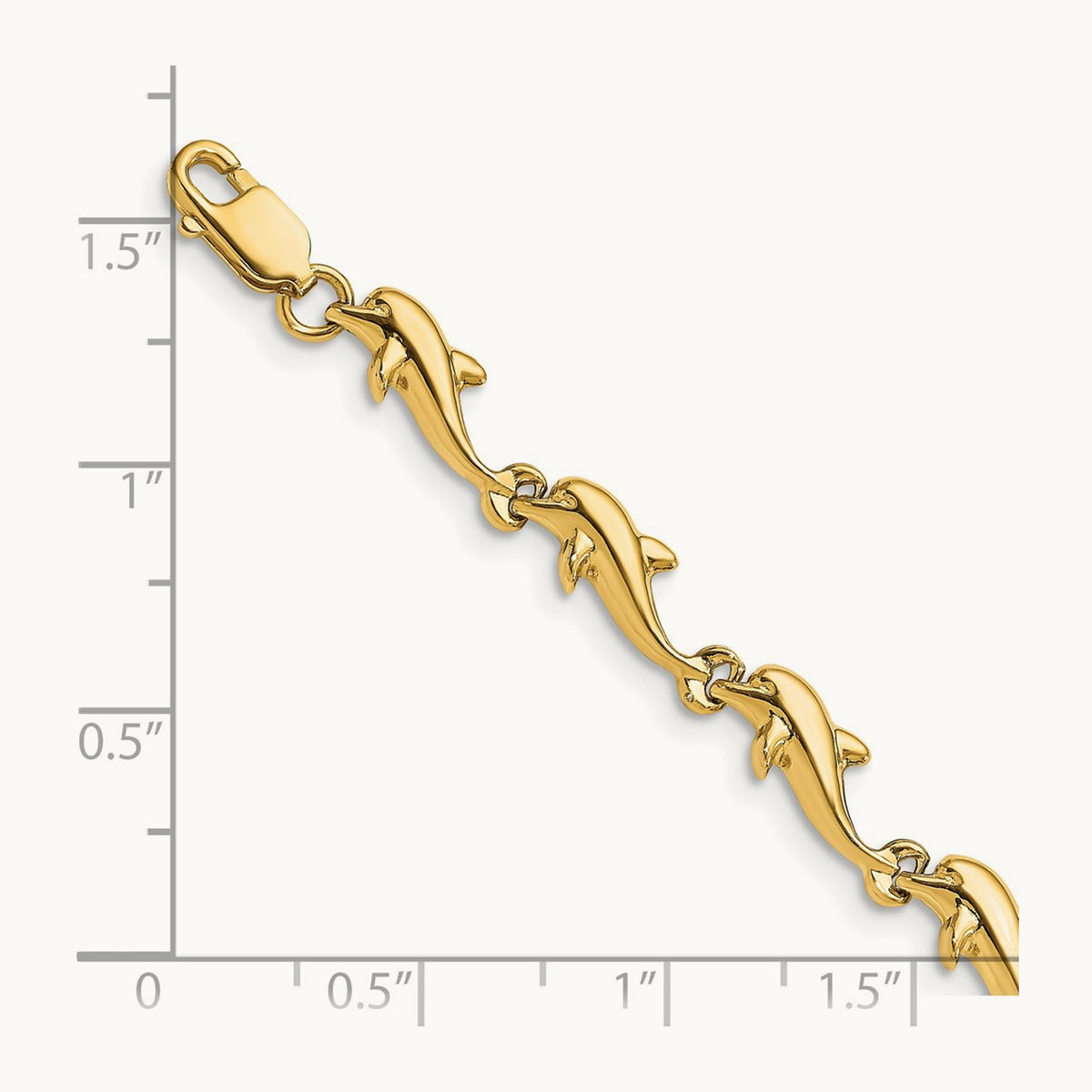 Dolphin Bracelet, 14K