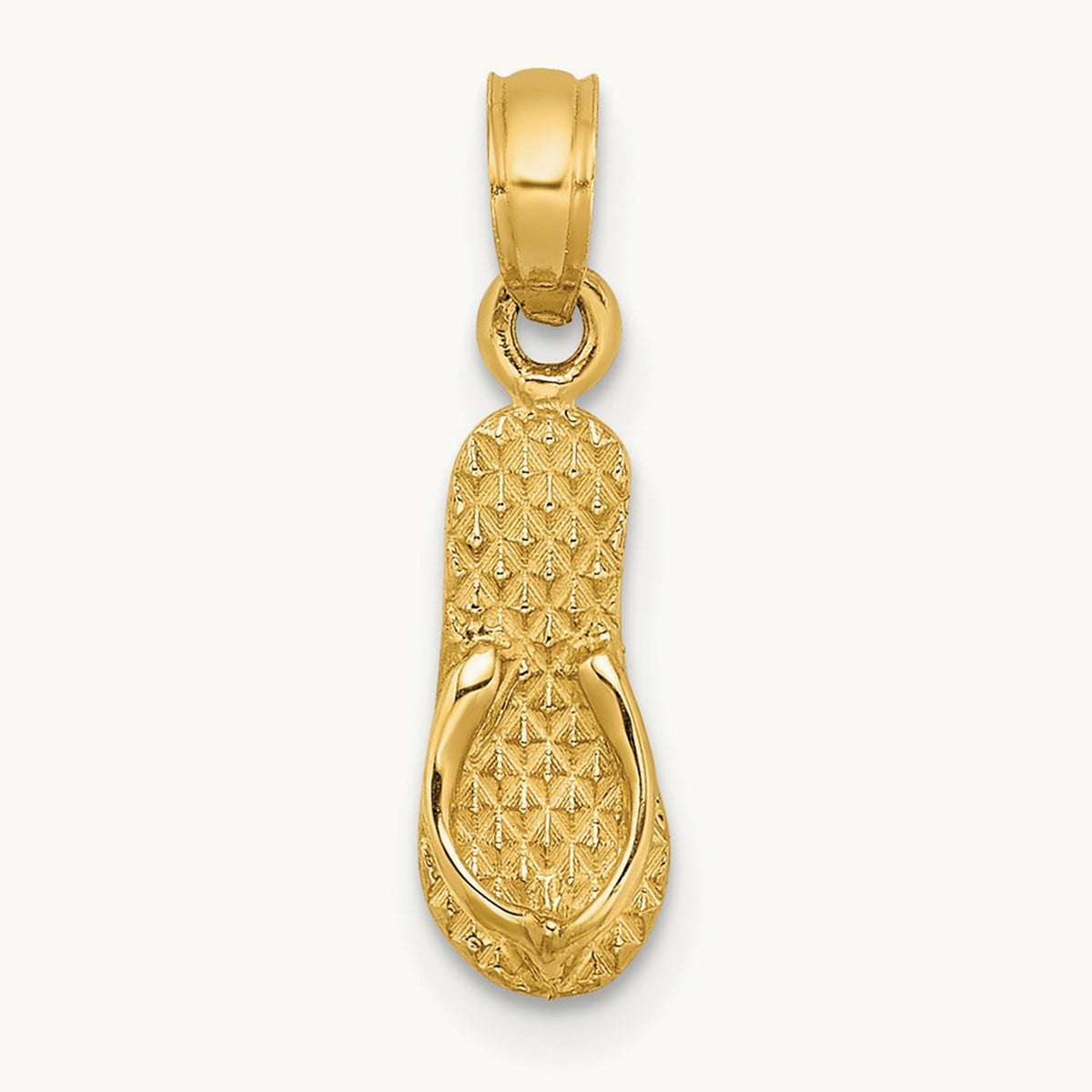 3D MYRTLE BEACH Single Flip-Flop Charm, 14K