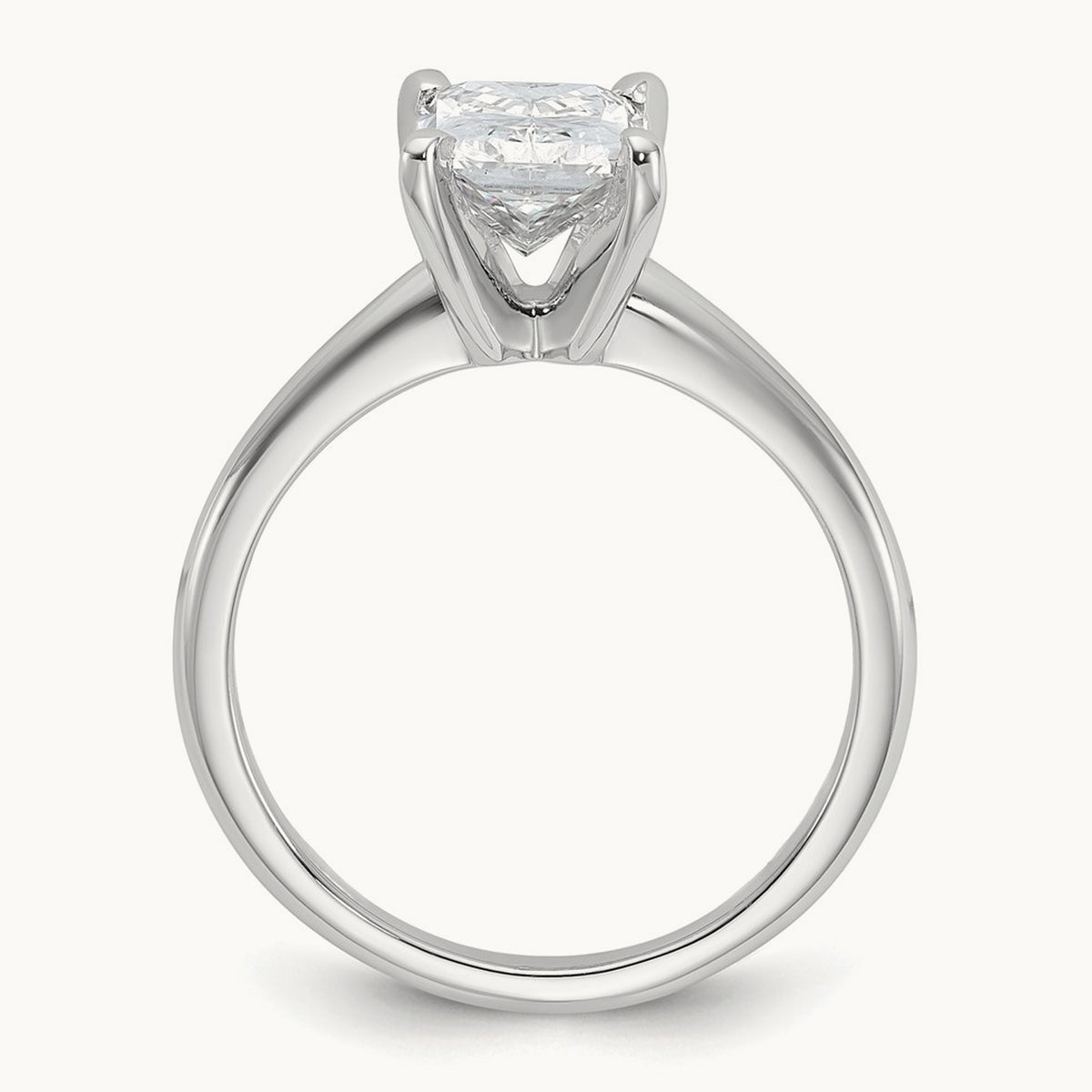 Radiant Solitaire Engagement Ring, 0.50-5.00 ct tw Lab-Grown Diamond — 2 ct, 14K White Gold