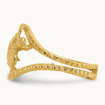 Turtle Toe Ring, 14K
