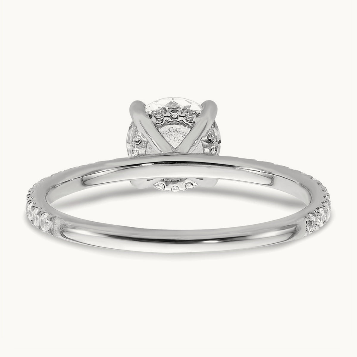 Round Solitaire Engagement Ring, 1.25-3.50 ct tw Lab-Grown Diamond — 14K White Gold, 7