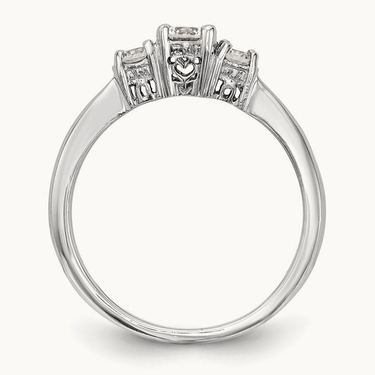 3-Stone Semi-Mount Engagement Ring, 0.25 ct tw