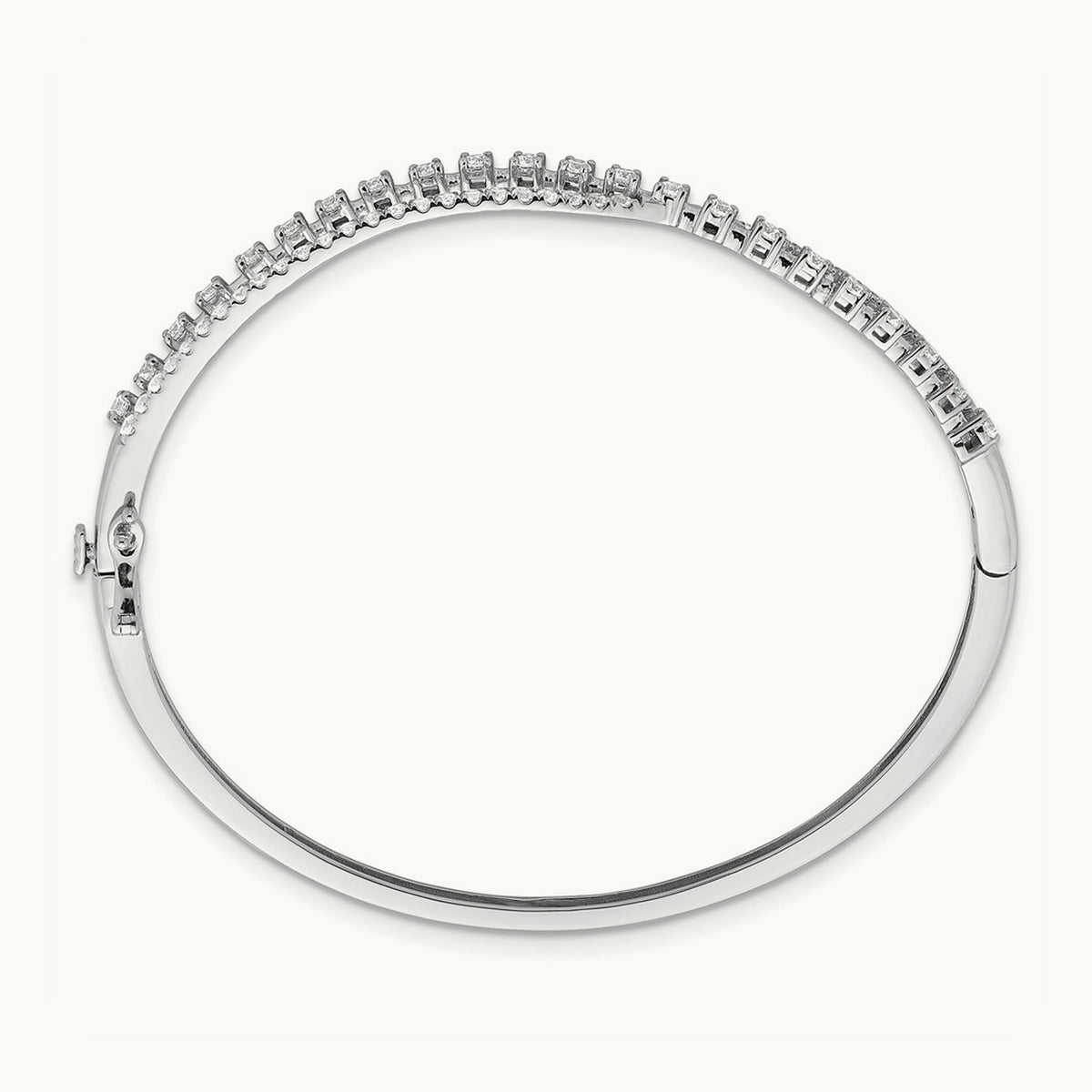 Bangle, 1.25 ct tw Lab-Grown Diamond — 14K White Gold